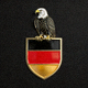 德国国家队队徽 - 黑红金三色盾牌与雄鹰